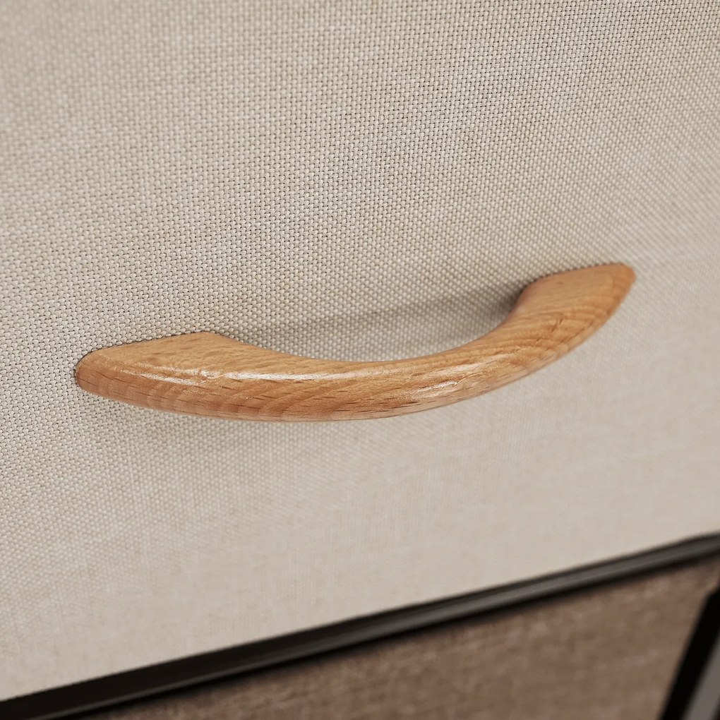 Komoda z szufladami z tkaniny HAZEL TYP 4, brązowy, S