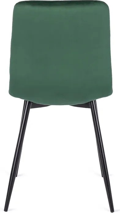 Zestaw Stół Okrągły LAUREN 80 cm Dąb Złoty/Czarny i 4 Krzesła ROBIN Zielone