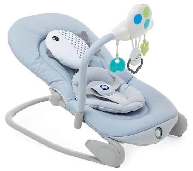 Chicco - Wibrujący leżaczek dziecięcy z melodią BALLOON Dots 2xAA + 1xLR20 niebieski