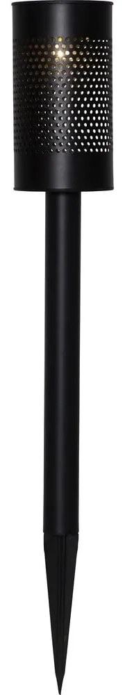 Czarne oświetlenie solarne LED ze stali nierdzewnej Star Trading Blace, wys. 46 cm