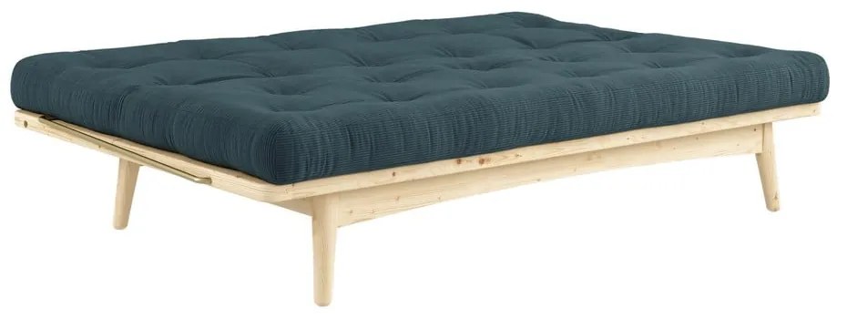 Sofa rozkładana ze sztruksową tapicerką Karup Design Folk Raw/Pale Blue