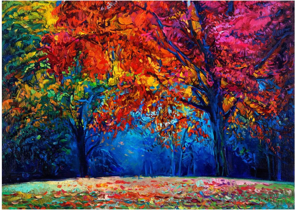 Obraz na szkle - namalowana natura (70x50 cm)