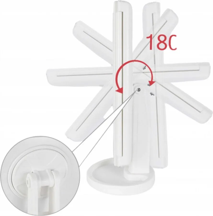 Lusterko Do MAKIJAŻU Kosmetyczne Rozkładane Powiększane ŚWIATŁA LED | VOLAN