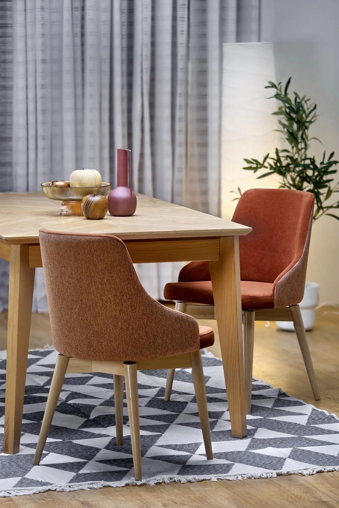 EDMONDO stół rozkładany 160-240/90/75/140 cm dąb naturalny prostokątny 6/8 osobowy boho