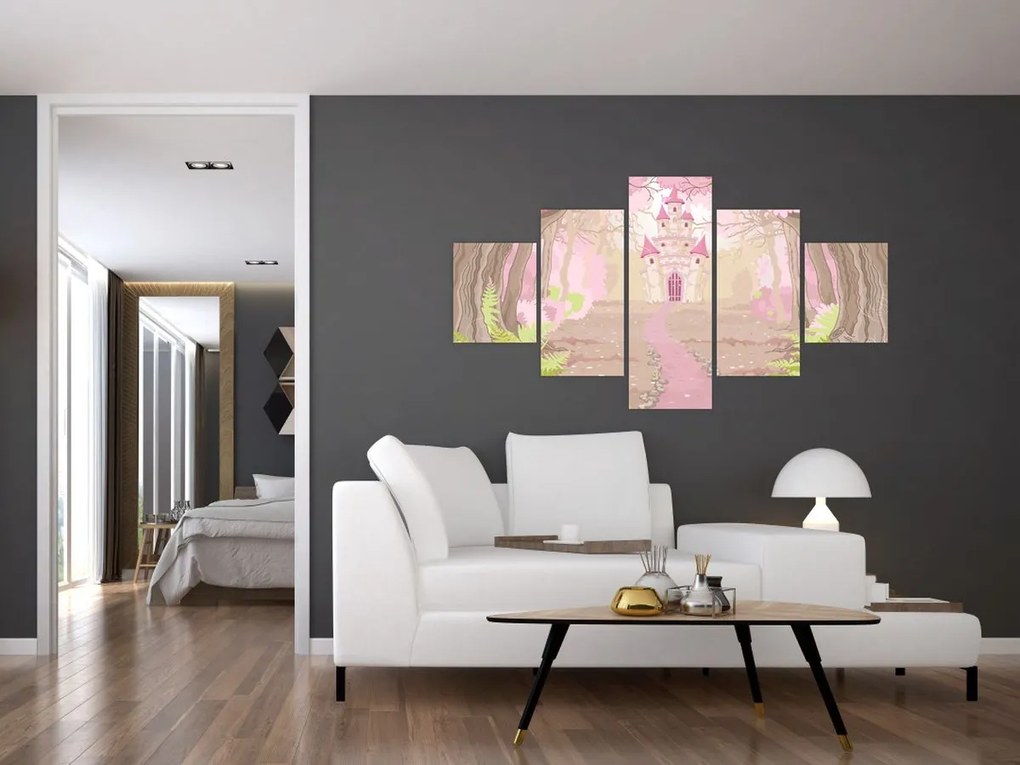 Obraz - Podróż do różowego królestwa (125x70 cm)
