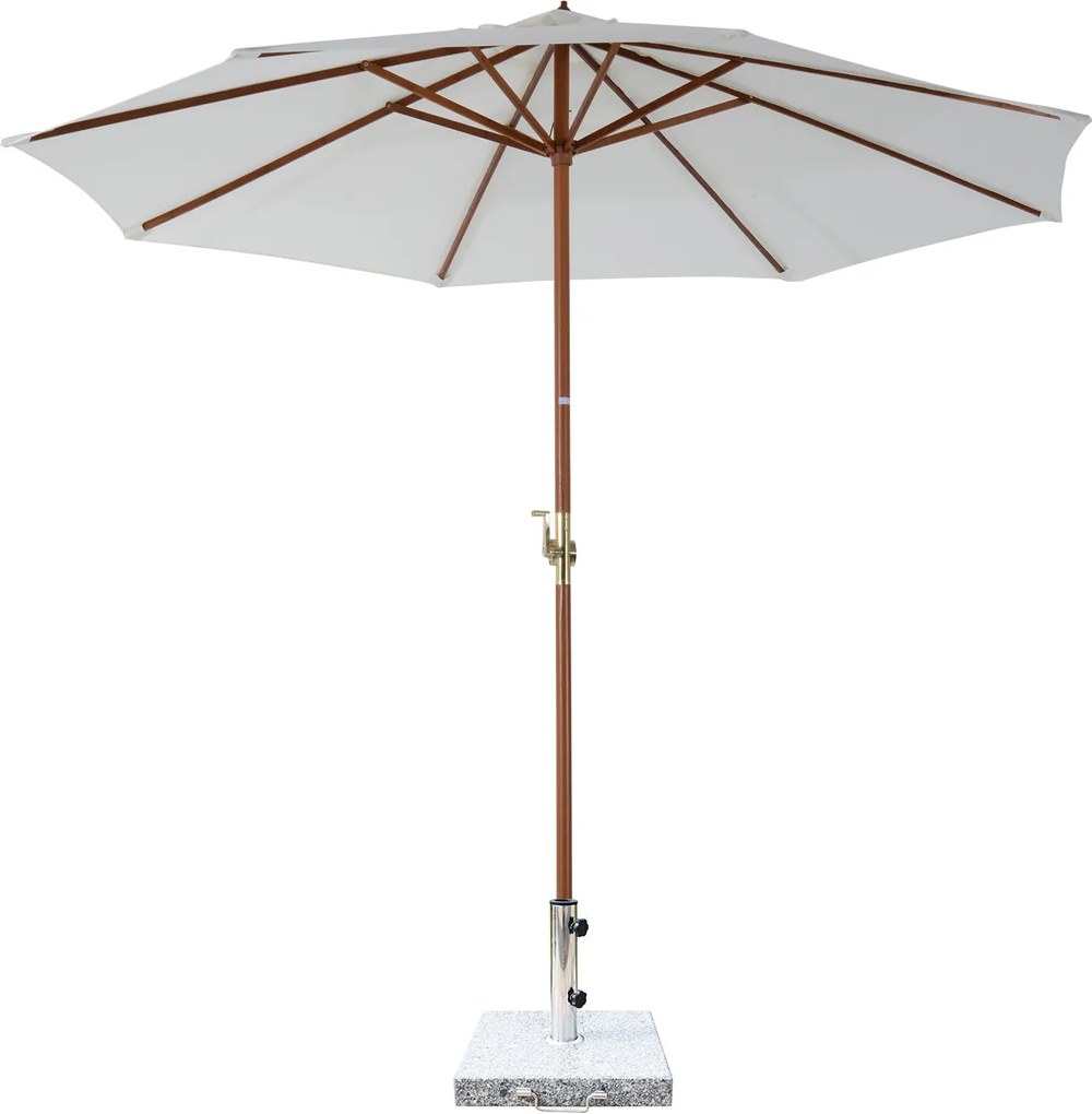 Outsunny Podstawa Parasola Ogrodowego Marmurowa Stabilna Elegancka 40x40x36cm Odporna na Warunki Pogodowe Szara | Aosom PL