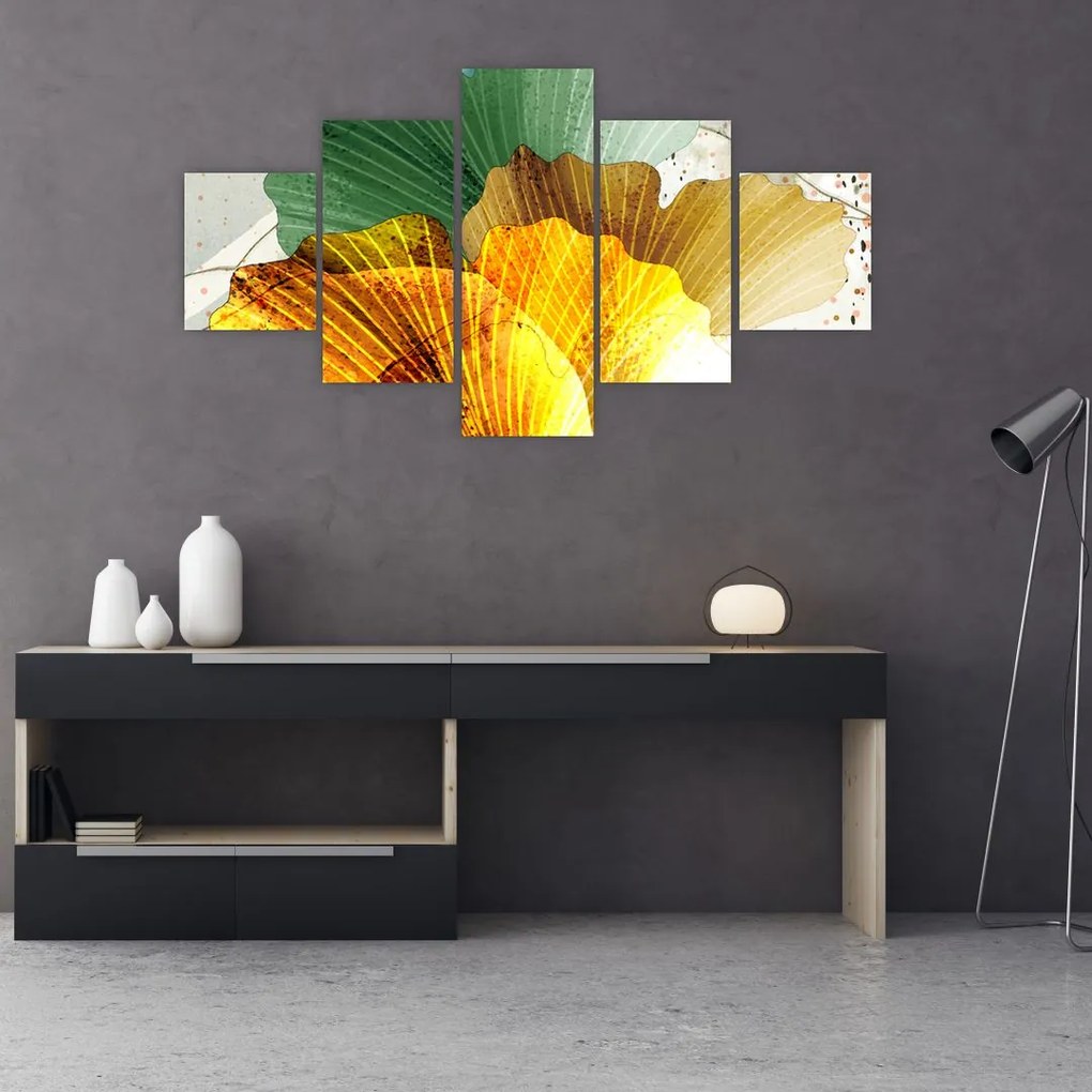 Obraz - Liście (125x70 cm)