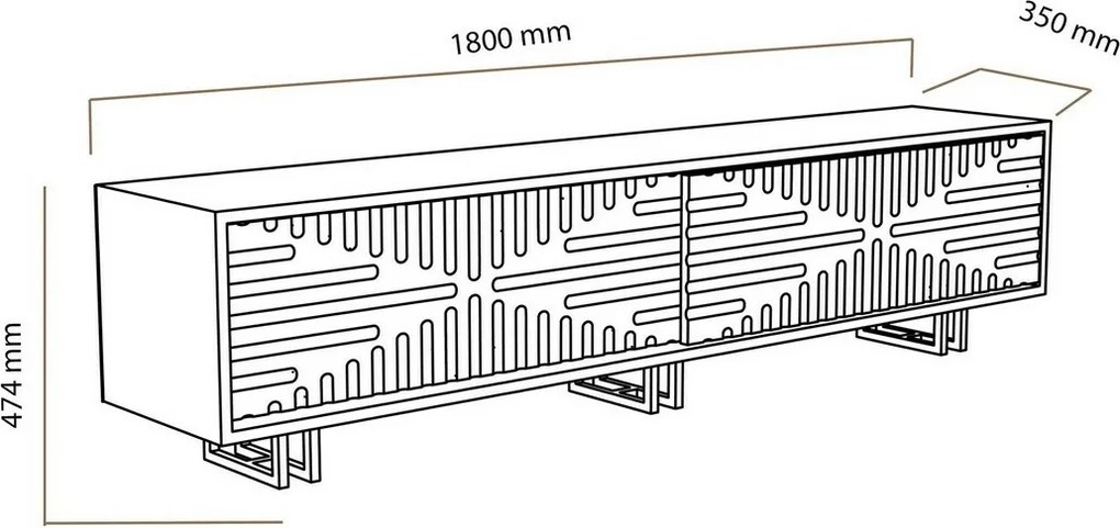 Stolik pod telewizor Askak White