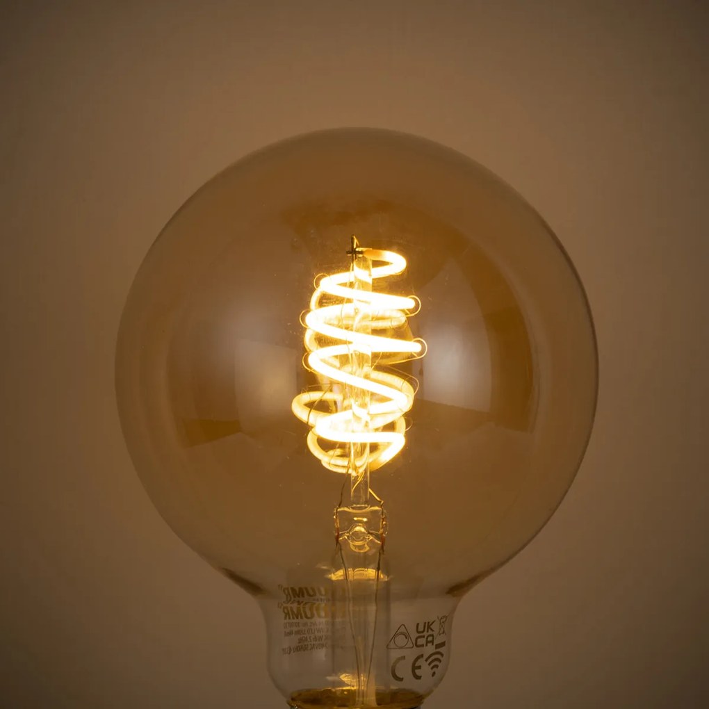 Zestaw 5 Inteligentne ściemnialne żarówki LED E27 G95 Bursztynowe 4,9W 320lm 2500K