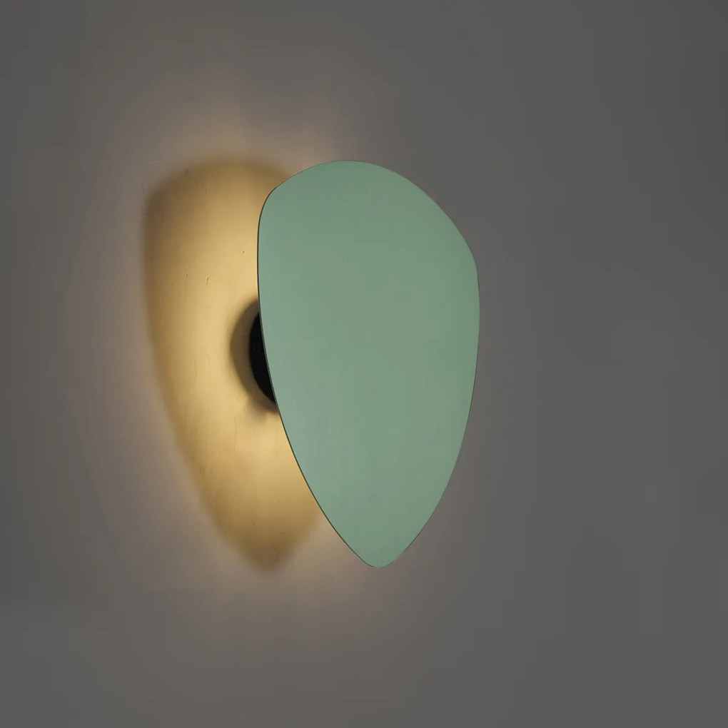 Designerski kinkiet zielony organiczny 32 cm 2-źródła światła - Pulley