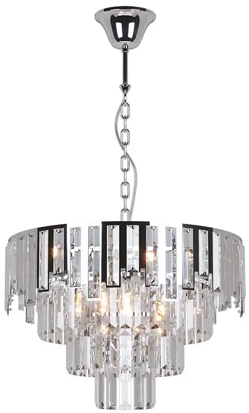 Srebrny elegancki żyrandol w stylu glamour - S878-Tierse