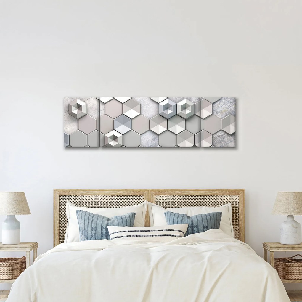 Obraz abstrakcji 3D (170x50 cm)