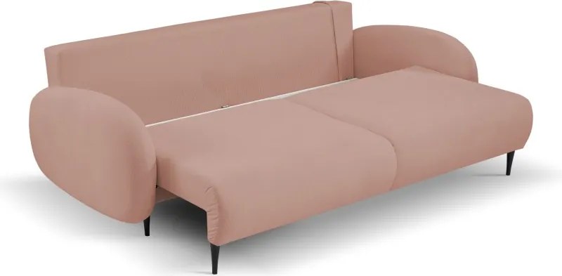 Sofa SOFT z funkcja spania i pojemnikiem PUDROWY RÓŻ RUN AGAIN 61