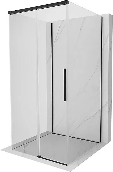 Mexen Rox-3S kabina prysznicowa 3-ścienna rozsuwana 110 x 110 cm, transparent, czarna - 8C2-110-110-70-00-3S