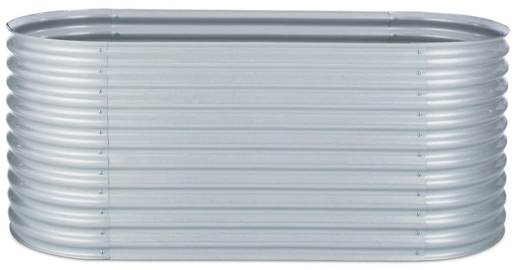 Blumfeldt Rondabox 200x100x80 cm Skrzynia na warzywa Srebrny