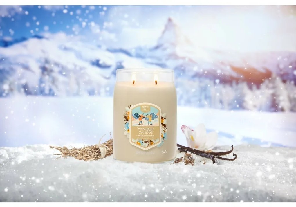 Yankee Candle Duża świeca zapachowa Signature Vanilla Flurries, 567 g, L