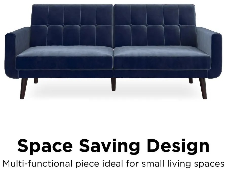 Niebieska sofa rozkładana 201 cm Nola – Støraa