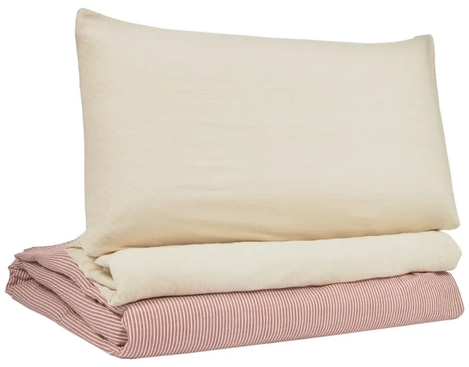 Różowo-beżowa bawełniana pościel dziecięca do łóżeczka z prześcieradłem 70x120 cm Giorgii – Kave Home