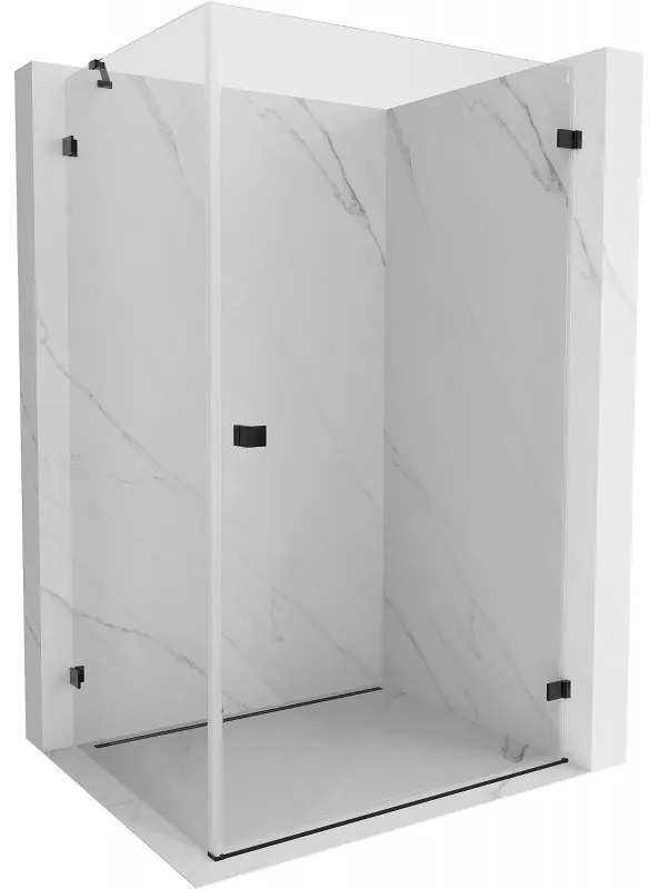 Mexen Lunar-B kabina prysznicowa uchylna prawa 95 x 90 cm, transparent, czarna - 832-095-090-70-00-P