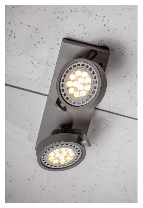 Szara lampa sufitowa z metalowym kloszem 12x36,5 cm Wally – GTV