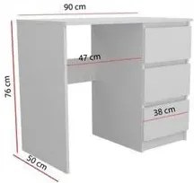 Biała toaletka z lustrem i oświetleniem led M5-P59