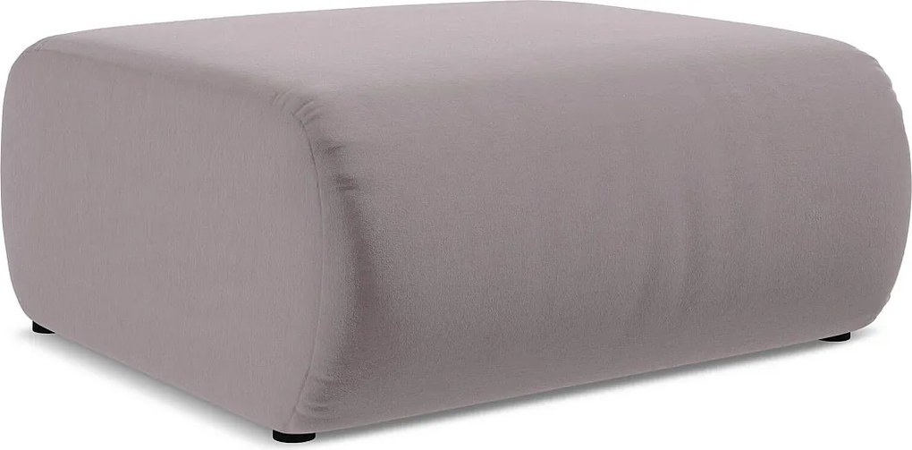 Pufa - z tkaniny welwetowej - lawendowy - EKAHI