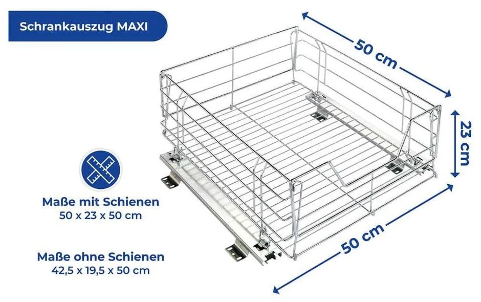 Nierdzewna wysuwana szufladka Maximex Slide