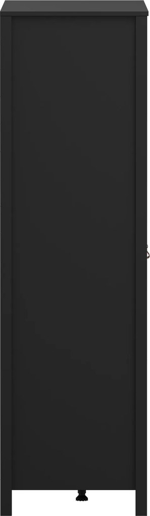 Trzydrzwiowa szafa z lustrem i szufladami Madrid, czarny mat