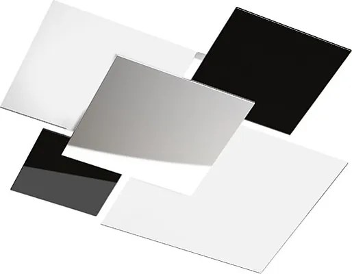 Nowoczesna lampa sufitowa 1088/70-NE Czarno-białe szkło 4xE27