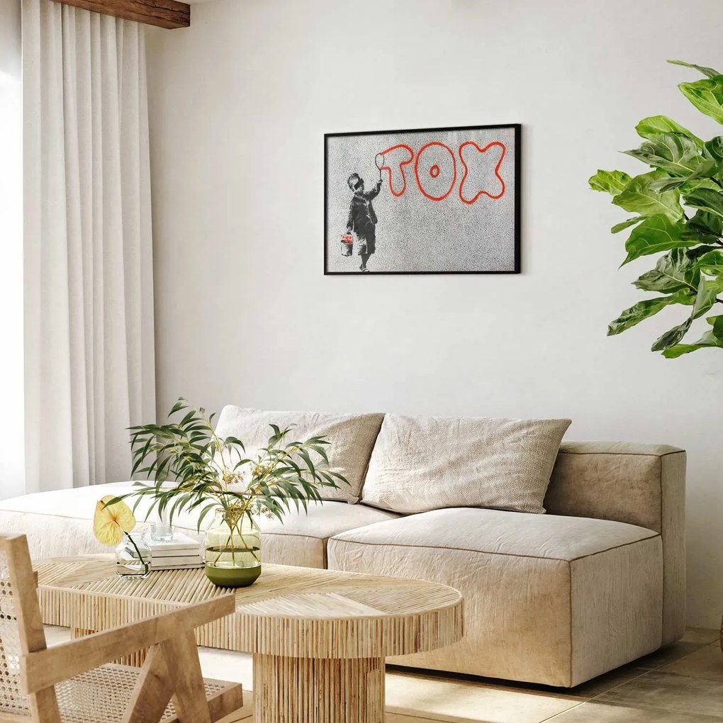 Plakat Toksyczny 90x60 cm z ramą czarną bez marginesu ARTGEIST B