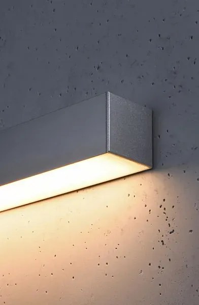 Srebrny kinkiet LED liniowy 3000 K - EX629-Herrick