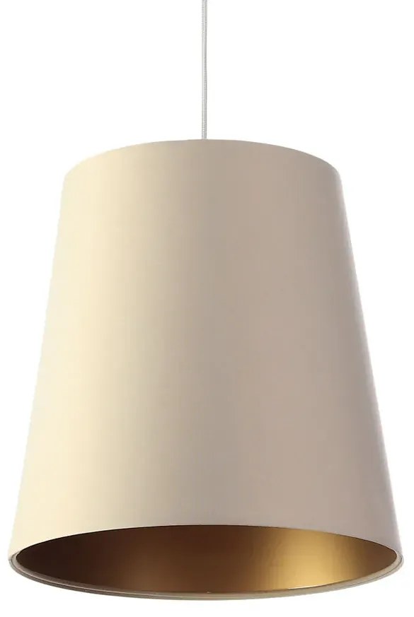 Kremowo-złota elegancka lampa wisząca glamour - S405 dąb sonoma