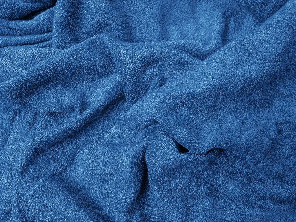 PrzytulneMieszkanie.pl Prześcieradło frotte EXCLUSIVE ciemnoniebieskie 180 x 200 cm