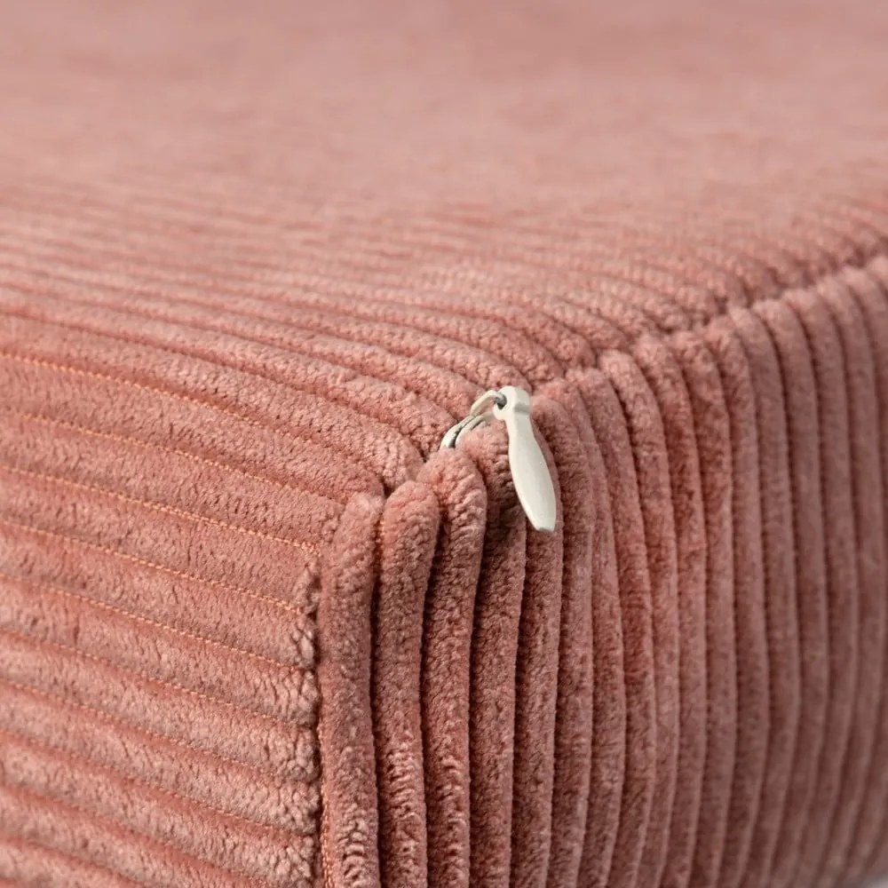 Jasnoróżowy sztruksowy piankowy plac zabaw 75x41x7 cm Bloque Montessori – Little Nice Things