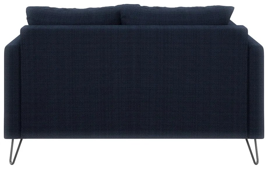 Ciemnoniebieska sofa z tkaniny szenilowej 140 cm Freya – Ropez