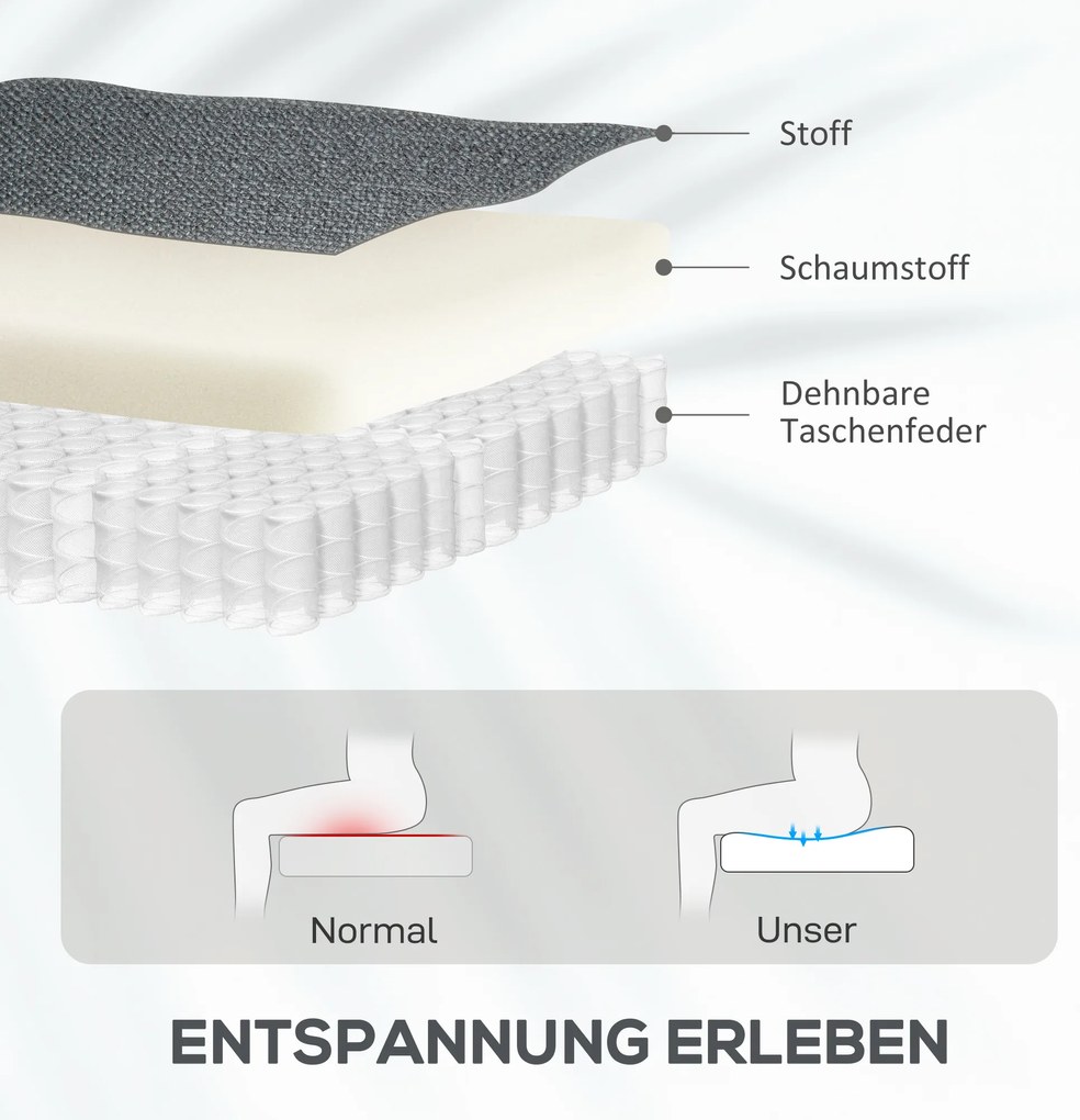 HOMCOM Fotel podnoszący, elektryczny fotel relaksacyjny z funkcją masażu, fotel tapicerowany z funkcją podnoszenia, metal, tkanina, szary