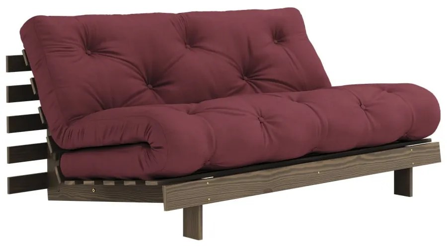 Bordowa rozkładana sofa 160 cm Roots – Karup Design