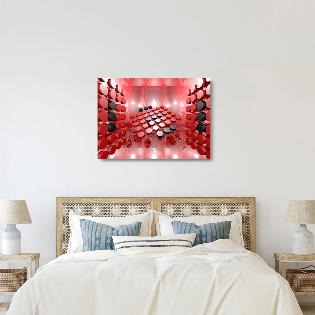 Obraz na szkle abstrakcji przycisku (70x50 cm)