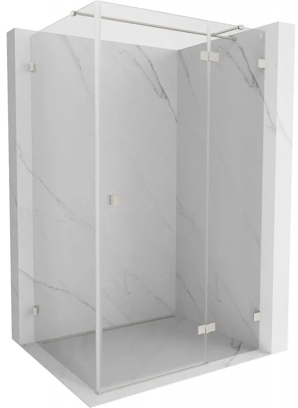 Mexen Lunar T kabina prysznicowa uchylna prawa 115 x 90 cm, transparent, nikiel szczotkowany - 834T-115-090-97-00-P