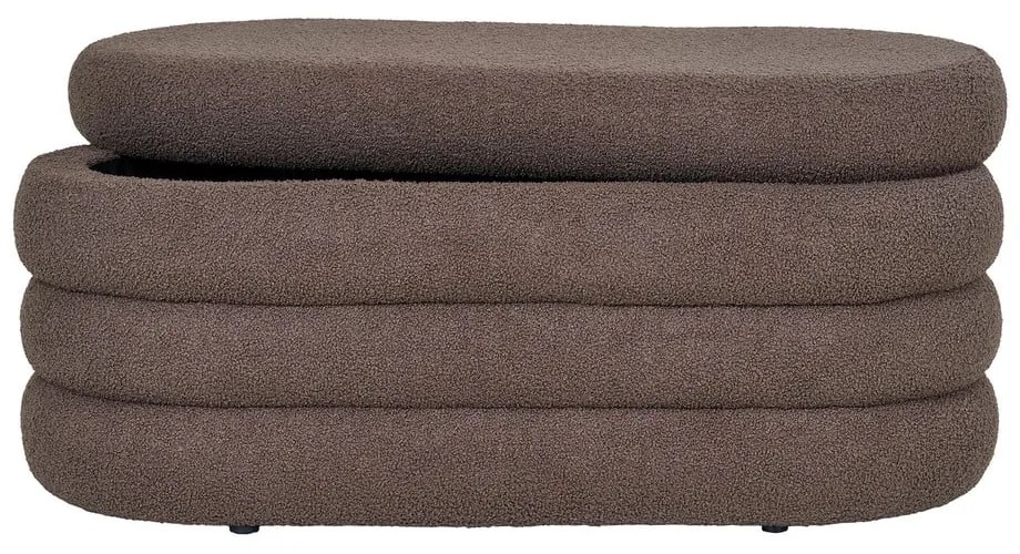 Brązowa ławka z materiału bouclé Dartford – House Nordic