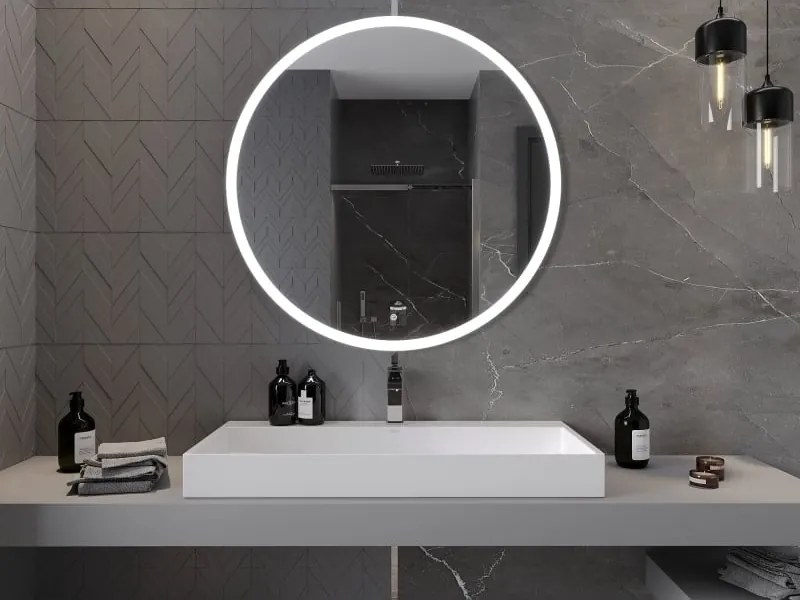 Mexen Oro lustro łazienkowe podświetlane, okragłe 100 cm, LED 6000K, antypara - 9824-100-100-611-00