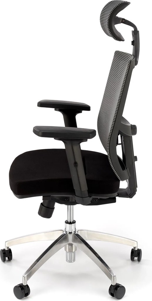 Fotel biurowy z regulacjami Admiral, zgodny z normą BHP