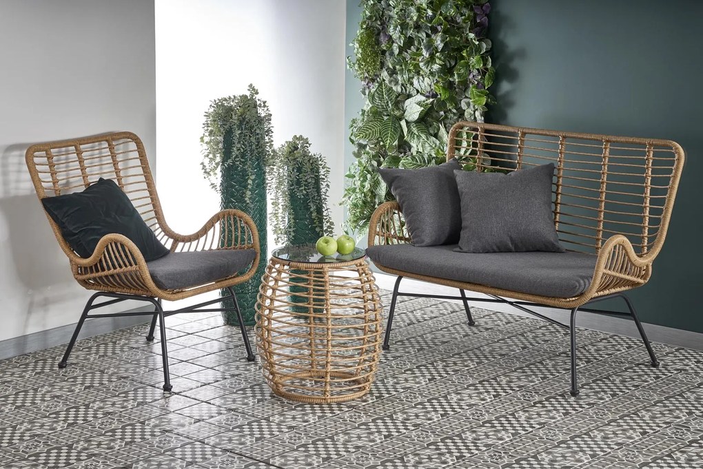 Sofa z technorattanu do domu i ogrodu Ikaro XL
