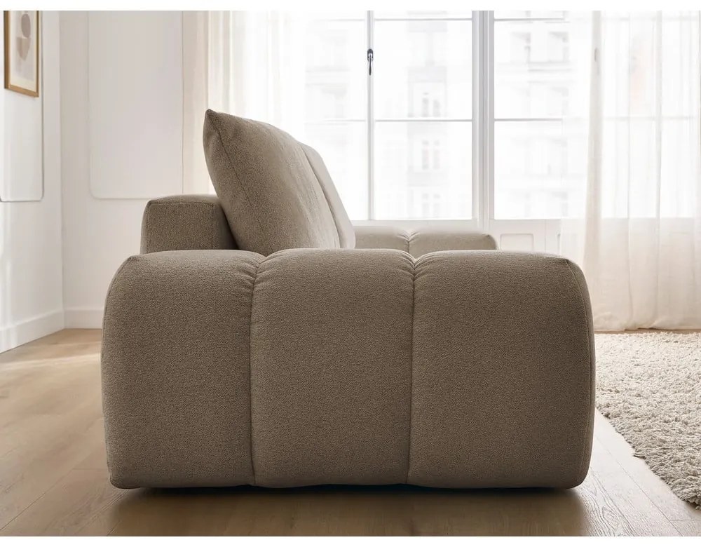 Szarobrązowa sofa z tkaniny szenilowej 278 cm Everest – Bobochic Paris