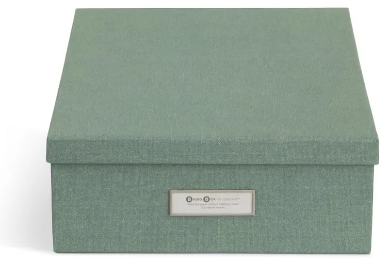 Zielone kartonowe organizery zestaw 5 szt. na dokumenty Holger Canvas Paper Laminate – Bigso