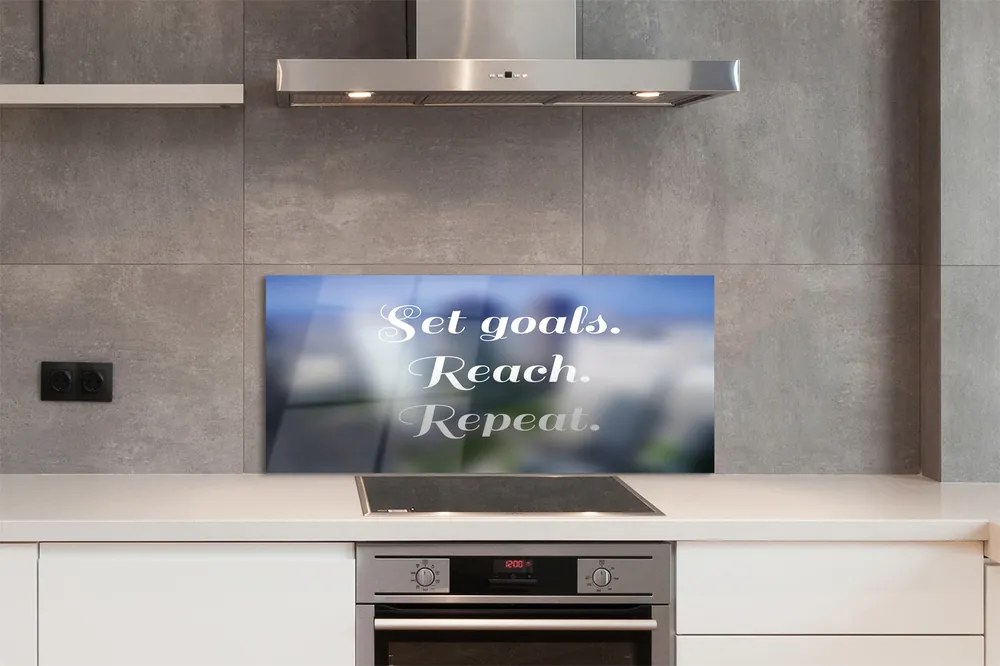 Szklany Panel Klasyczny Biały Napis