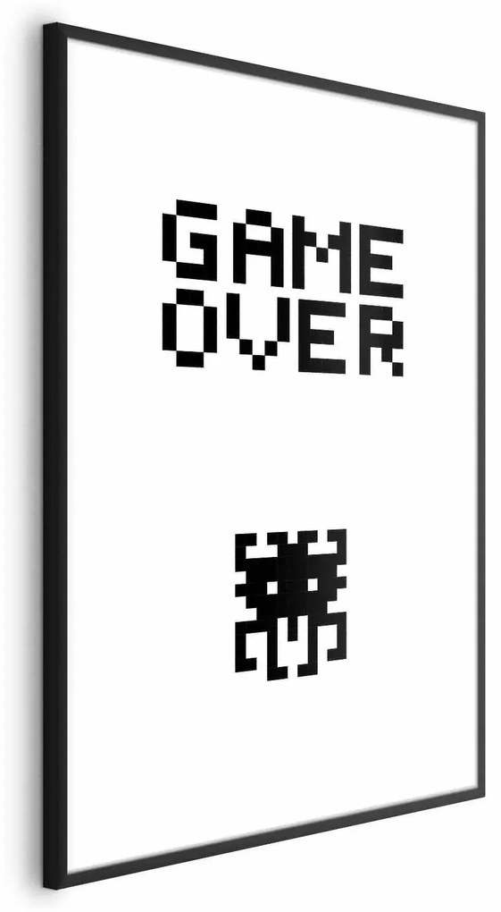 Plakat Game over 60x90 cm z ramą czarną z marginesem ARTGEIST B