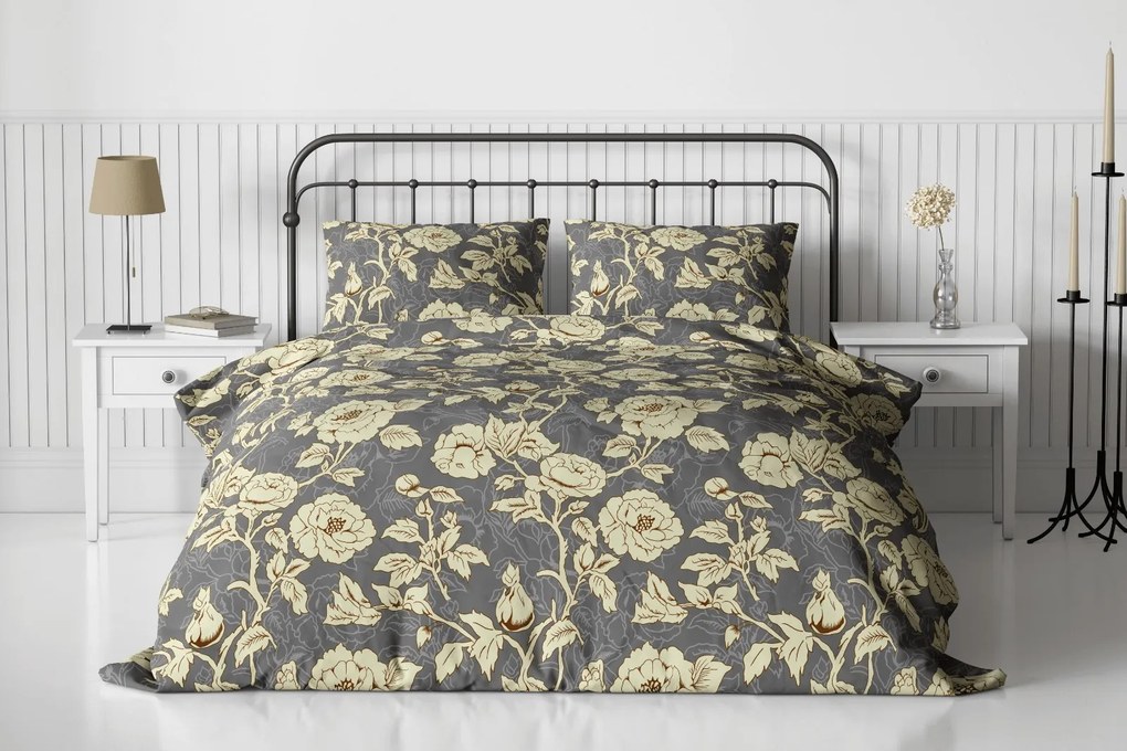 PrzytulneMieszkanie.pl PrzytulneMieszkanie.pl Flanelowa pościel LUXFLOWER szara Rozmiar pościeli: 70 x 90 cm | 140 x 200 cm