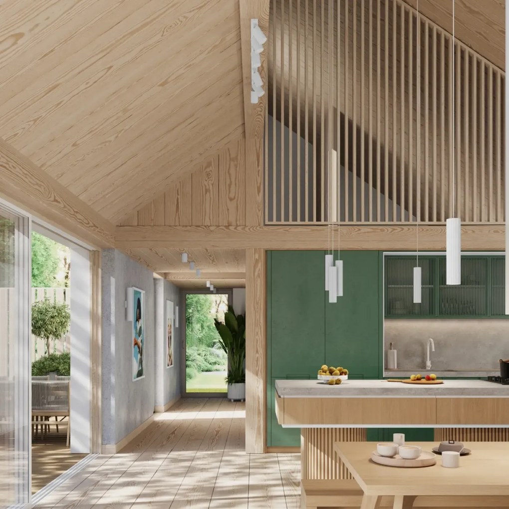 Lampa wisząca KARBON 3P biała ryflowana SOLLUX  LIGHTING