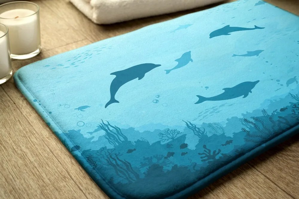 Dywanik łazienkowy Dywanik łazienkowy Delfiny